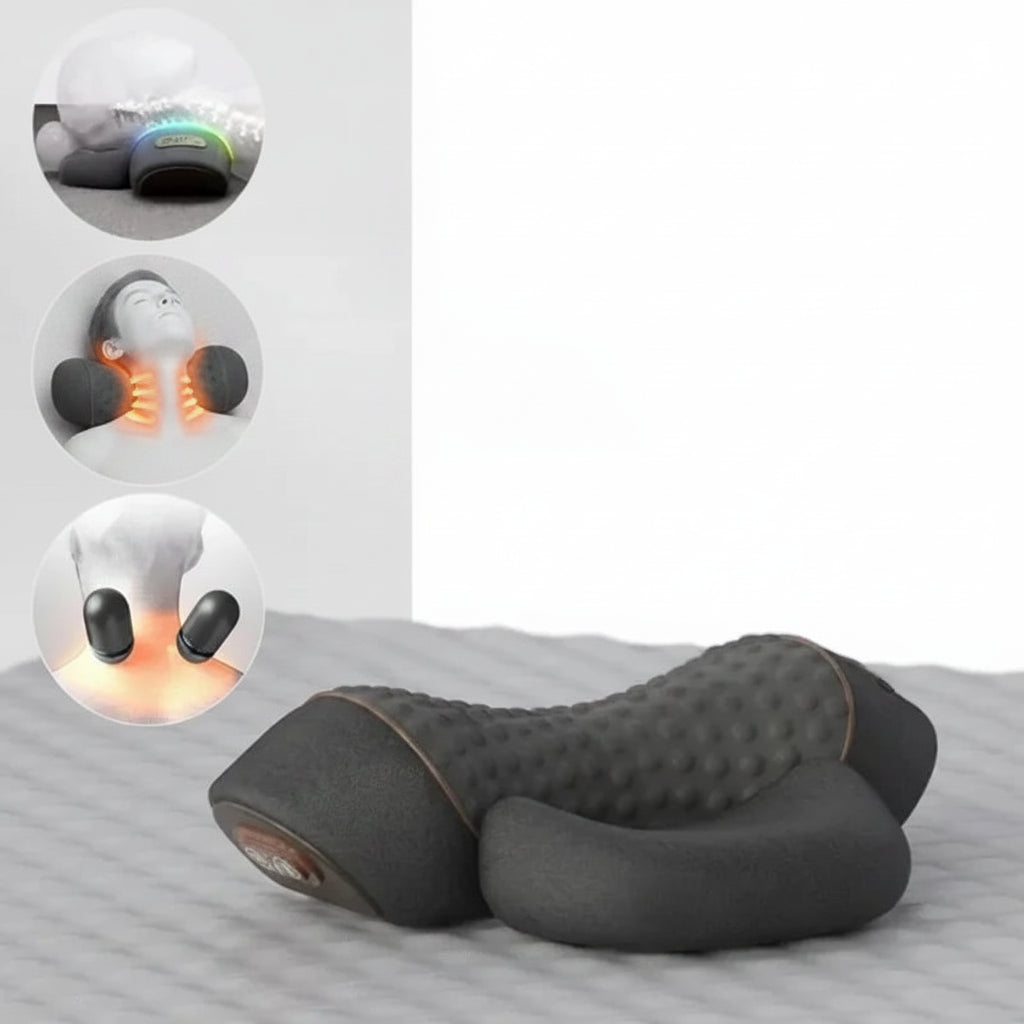 Hinlegen, Augen zu, Schmerz vergessen: Das Nackenmassagegerät für tiefe Entspannung im Liegen.