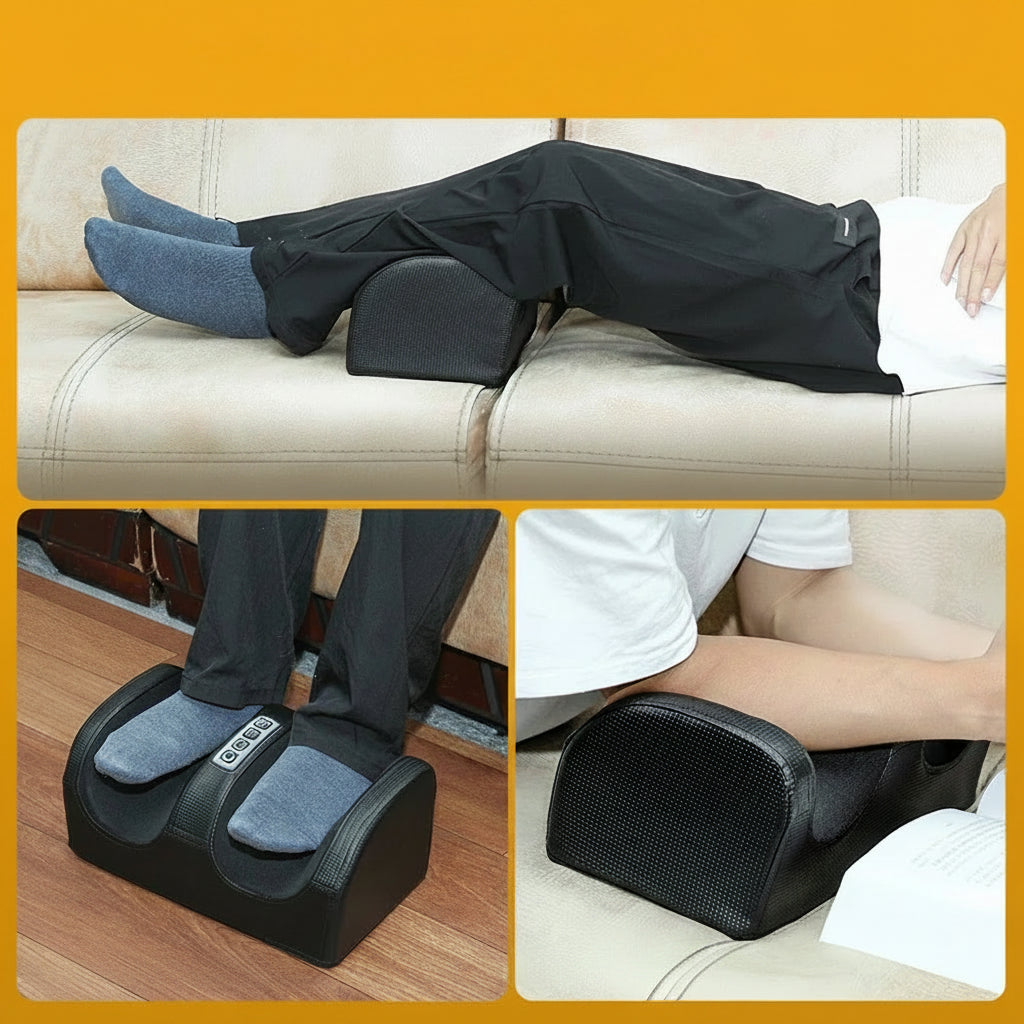 Elektrischer Shiatsu Fußmassagegerät – Tiefe Knetmassage mit Wärme für müde Waden, schmerzende Füße & verspannte Muskeln